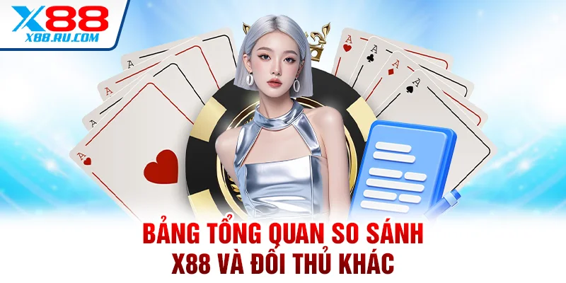 Bảng tổng quan so sánh X88 và đối thủ khác