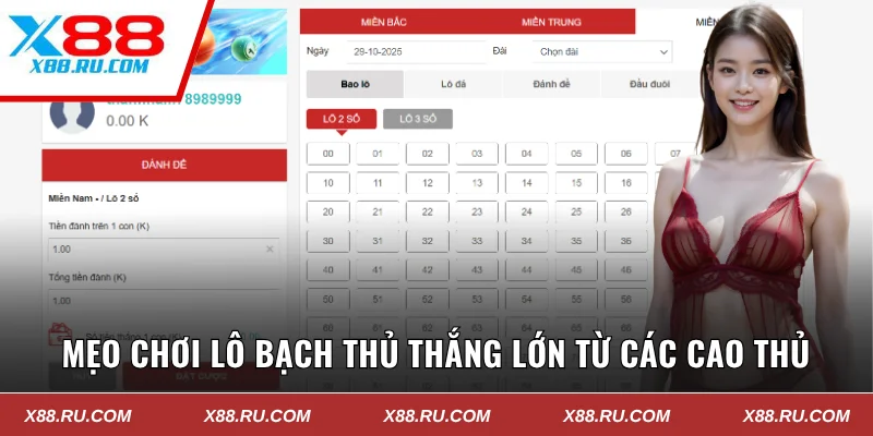 Mẹo chơi lô bạch thủ từ chuyên gia x88